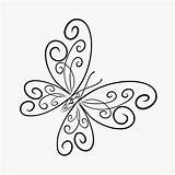 Butterfly Swirls sketch template