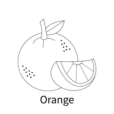 frutas faciles  colorear  ninos  ninos pequenos naranja
