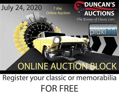 duncans auctions auction catalog classic car  block