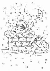 Chimney Santa Coloring Pages раскраски из категории все Year sketch template