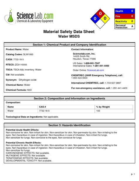 dokumen material safety data sheet msds ~ evasheee