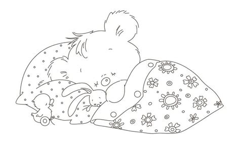 bear  sleeping transparent clear stamps silicone seals