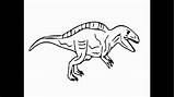 Dinosaur Acrocanthosaurus sketch template