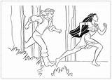 Pocahontas Coloring Pages Smith John Chasing Getcolorings Disney Princesscoloring sketch template