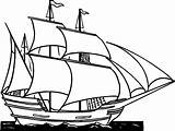 Ship Clip Drawing Boat Sailing Cartoon Sailboat Coloring Cliparts Pages Painting Pirate Drawings Clipper sketch template