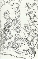 Coloring Pages Daughters Triton Choose Board Disney Mermaid sketch template
