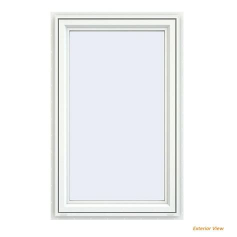 jeld wen        series white vinyl left handed casement window