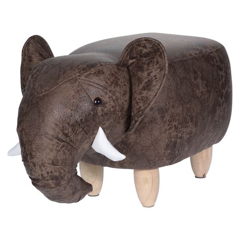 animal shaped footstool storage ottoman padded soft pouffe cushioned