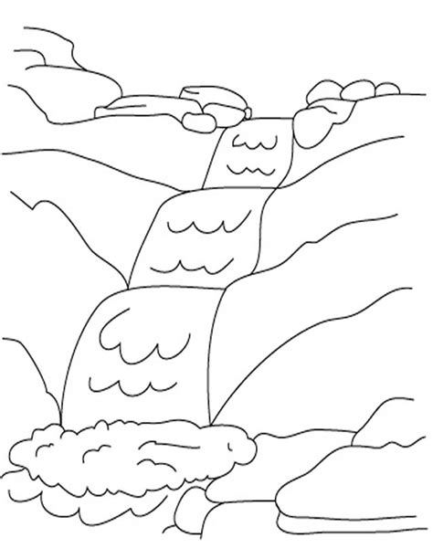 waterfall  piccillo coloring pages png  file