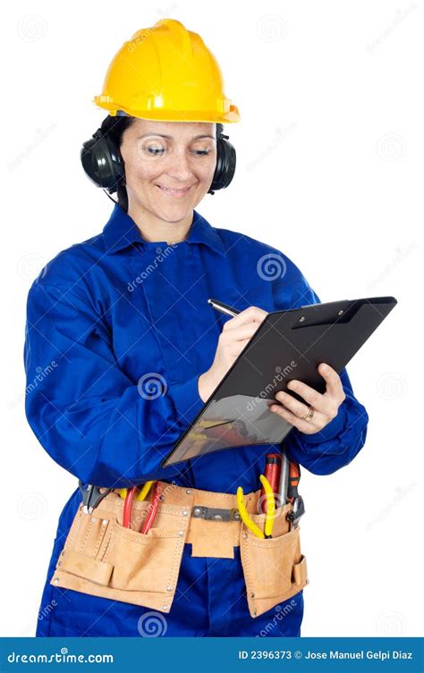 lady construction worker stock image image  housing
