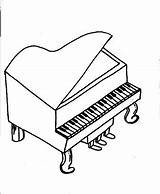 Piano Coloring Pages Getdrawings Color Print Printable Getcolorings sketch template