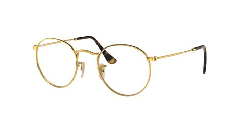 ray ban rb3447v round metal optics gold eyeglasses