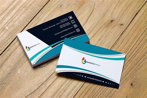 stylish business card design template graphicsfamily