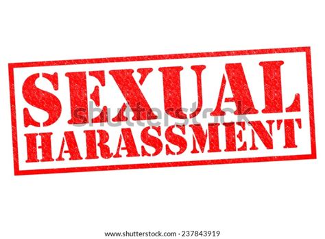 Sexual Harassment Red Rubber Stamp Over Stock Illustration