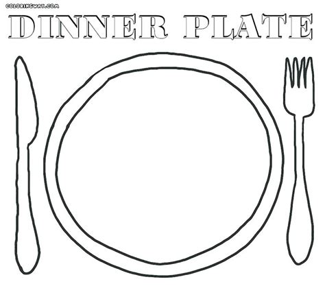 food plate coloring page coloring pages