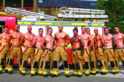 firefighters strip off for topless charity calendar shoot