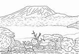 Coloring Kilimanjaro Mount Pages Ecosystem Color Drawings Drawing Print Printable Designlooter Africa Line Kilamanjaro 427px 49kb Online sketch template