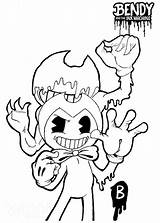 Bendy Failed Cuphead sketch template