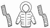 Jacket Coloring Winter Scarf Pages Color Clipart Drawing Coat Printable Template Sheets Life Kids Coats Getcolorings Two Print Getdrawings Library sketch template