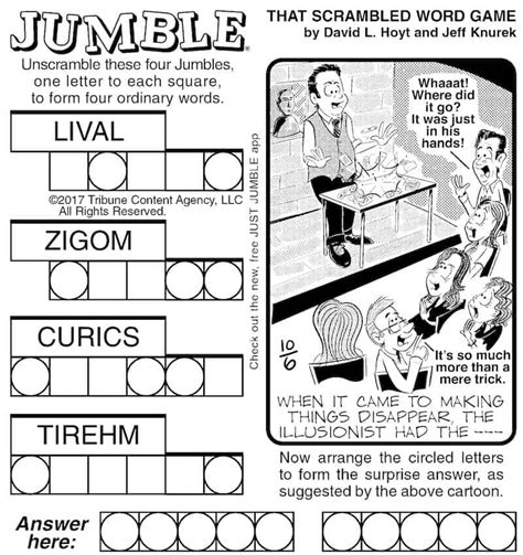 jumble puzzle brain magic boomer magazine