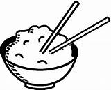Rice Clipart Bowl Arroz Advertisement Line sketch template