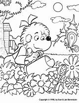 Coloring Garden Pages Sister Bear Watering Gardens Activity Bears Berenstain Kids sketch template