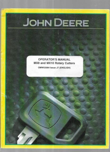 john deere mx  mx rotary cutters operators manual part  omw  sale  ebay