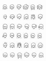 Cartoon People Simple Drawings Drawing Characters Easy Hair Choose Board Cute sketch template