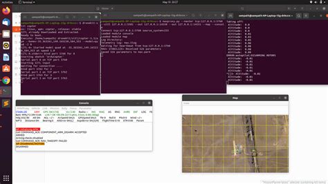 dronekit   running  python script disarming  motors copter simulation