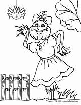 Scarecrow Coloring Girl Pages Getcolorings Getdrawings sketch template