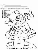 Colorear Sumas Operaciones Matemáticas Raudales Manualidades Suma Matematicas Colorea Fichas Resta Sumando sketch template