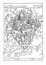Coloring City Flying Pages Printable Large sketch template