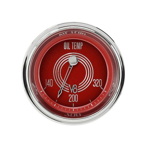 classic instruments store  red steelie   oil temp
