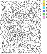 Number Color Coloring Pages Numbers Printable Adults Printables Nicole Kids sketch template