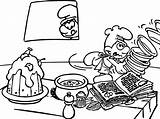 Coloring Chef Smurf Making Food Pages Wecoloringpage Getcolorings sketch template