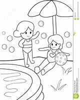 Pool Coloring Swimming Pages Drawing Fun Template Designlooter Getdrawings sketch template