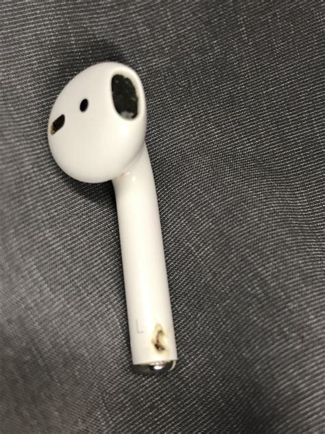 airpods    small burnt yellow hole   rairpods