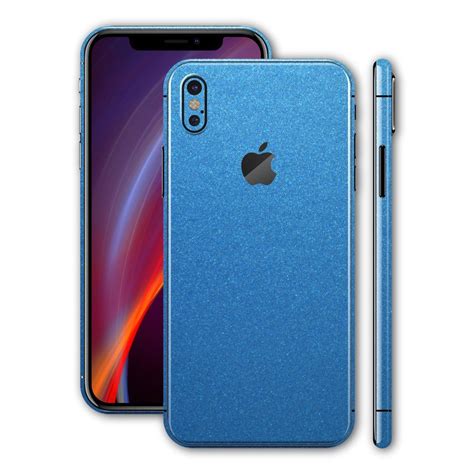 iphone xs matt azure blue metallic skin iphone azure blue  iphone
