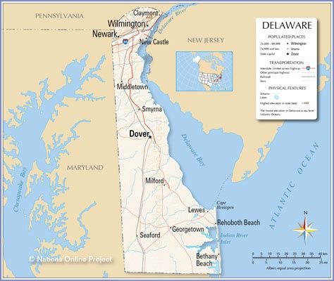 reference maps  delaware usa nations  project