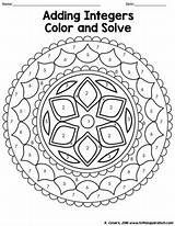 Integers Color Solve Adding Distributions Shapes Teacherspayteachers Fraction Review Preview Integer Sold sketch template
