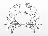 Crab Drawing Claw Draw Getdrawings sketch template