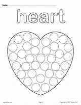 Heart Dot Printable Do Shape Coloring Preschoolers Toddlers Shapes Motor Fine Bingo Recognition Kindergarteners Skills Practice Perfect sketch template