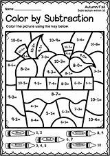Subtraction Autumn 2nd Numbers Matematicas Graders Tulamama Selection Tablas Teacherspayteachers Ingles sketch template