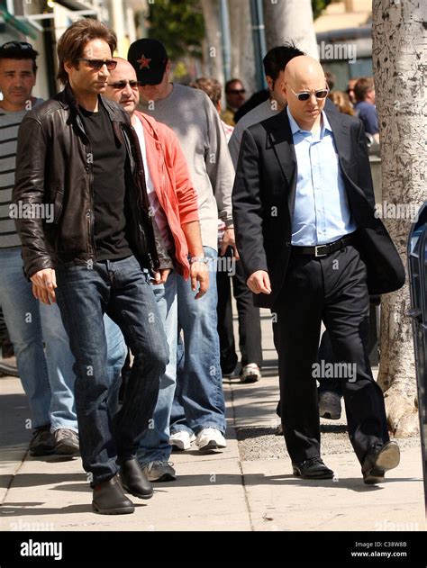david duchovny and evan handler on the set of californication