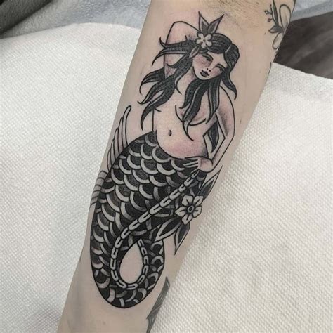 Neo Traditional Mermaid Tattoo Art Ashaleydish