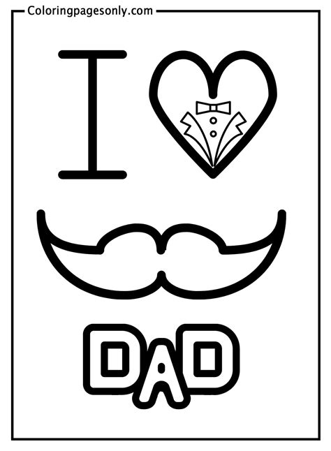 love dad coloring page  printable coloring pages