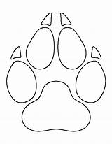 Paw Wolf Print Pattern Printable Outline Stencils Dog Patterns Templates Drawing Template Stencil Patternuniverse Prints Crafts Animal Use Paws Pdf sketch template