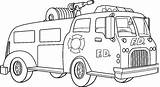 Fire Coloring Truck Printable Pages Firetruck Trucks Don sketch template