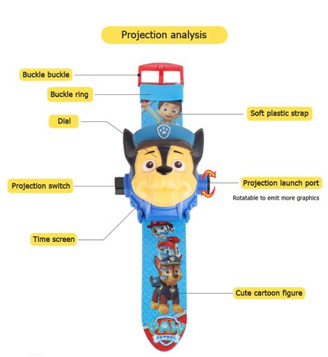 Paw Patrol Toys Set 3d Projection Watch Action Figure Birthday Anime