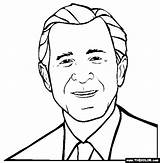 Bush George Coloring President Clipart Pages Color Online Hw Presidents Choose Board Thecolor Clipground sketch template